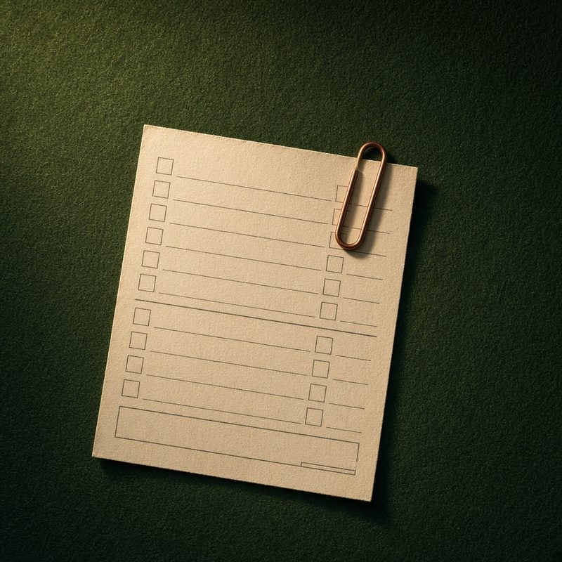 Papierschein auf dunklem Tisch